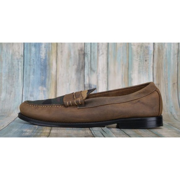 GH Bass Weejuns Camo Penny Loafers Men's Size 12 Leather Slip On Shoes - Picture 6 of 9